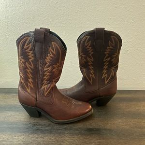 Masterson Boot Co. Women’s Brown Leather Cowgirl Boots Style RB7467